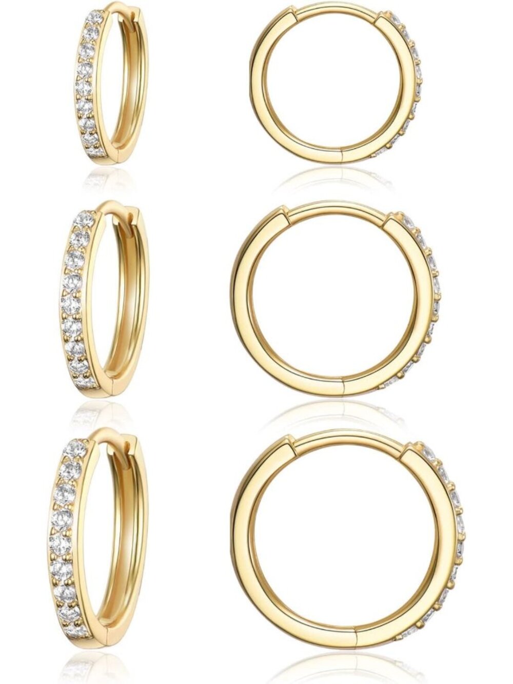 Stylish Gold Huggie Hoop Earrings for Women | 925 Sterling Silver Posts, Chic
